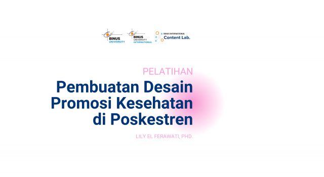 The title of the workshop says "Pembuatan Desain Promosi Kesehatan di Poskestren"