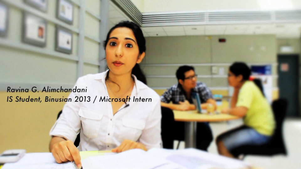 Ravina G. Alimchandani, working at Microsoft, Singapore