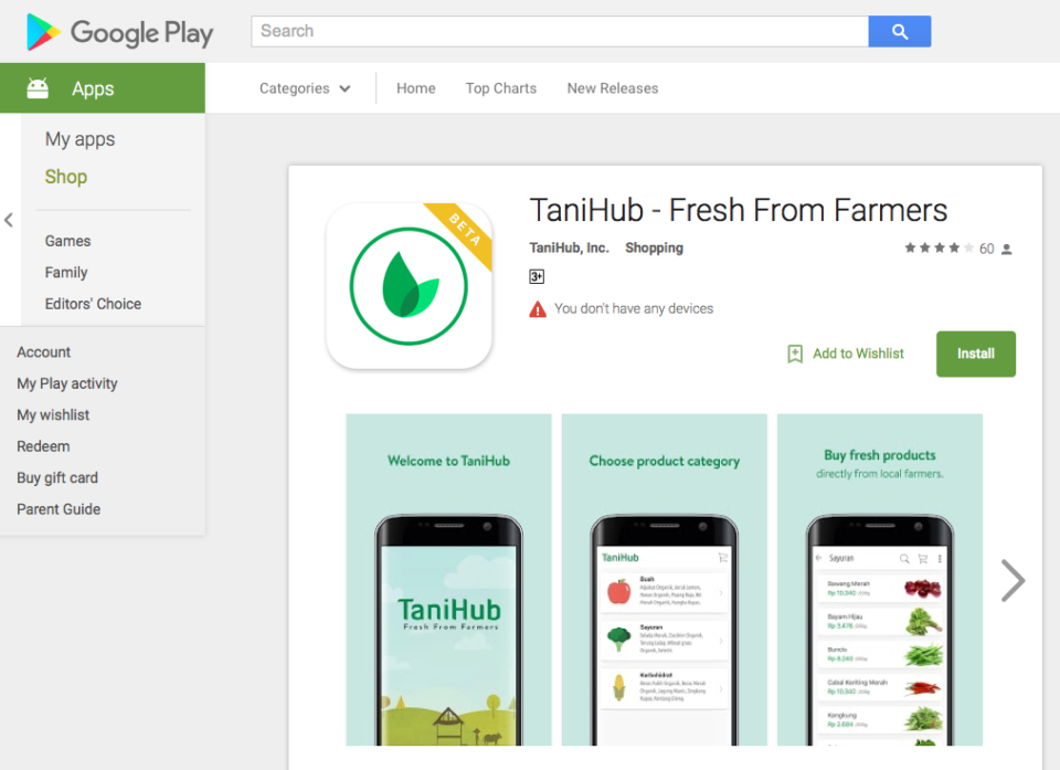 TaniHub at GooglePlay