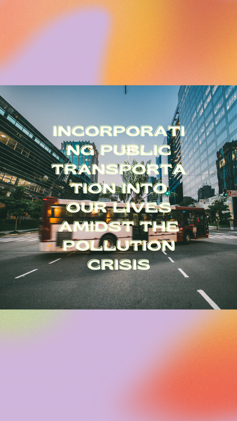 Incorporating public transportation into our lives amidst the pollution crisis