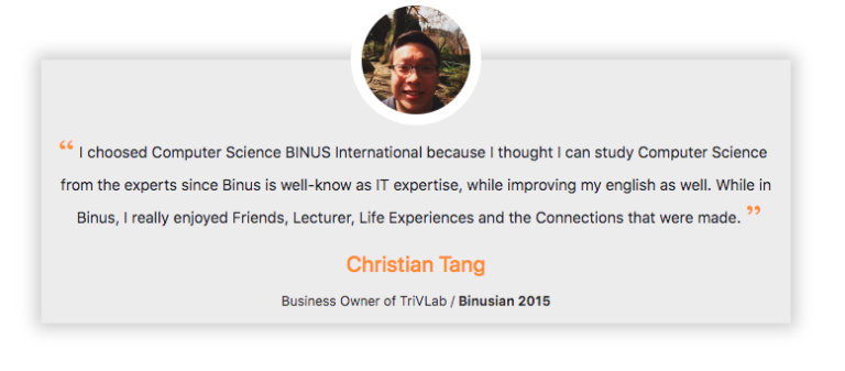 Christian Tang – Binusian’15