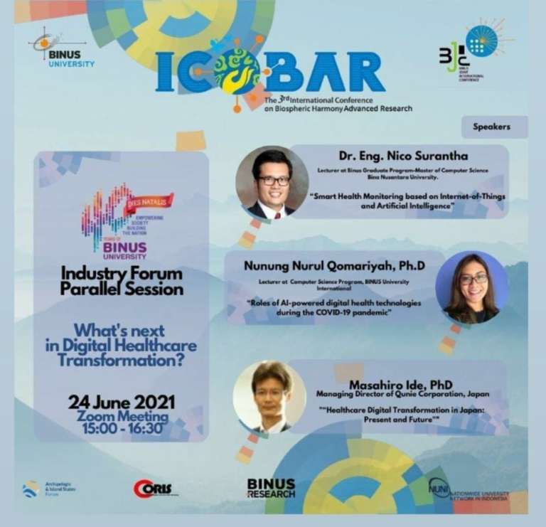 ICOBAR 2021 “Industry Forum Parallel Session”: What’s next in Digital Healthcare Transformation?”