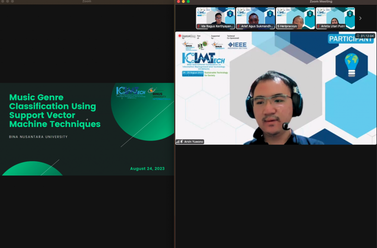 Bridging Harmony and Technology: Arvin Yuwono and Team’s Research at ICIMtech 2023