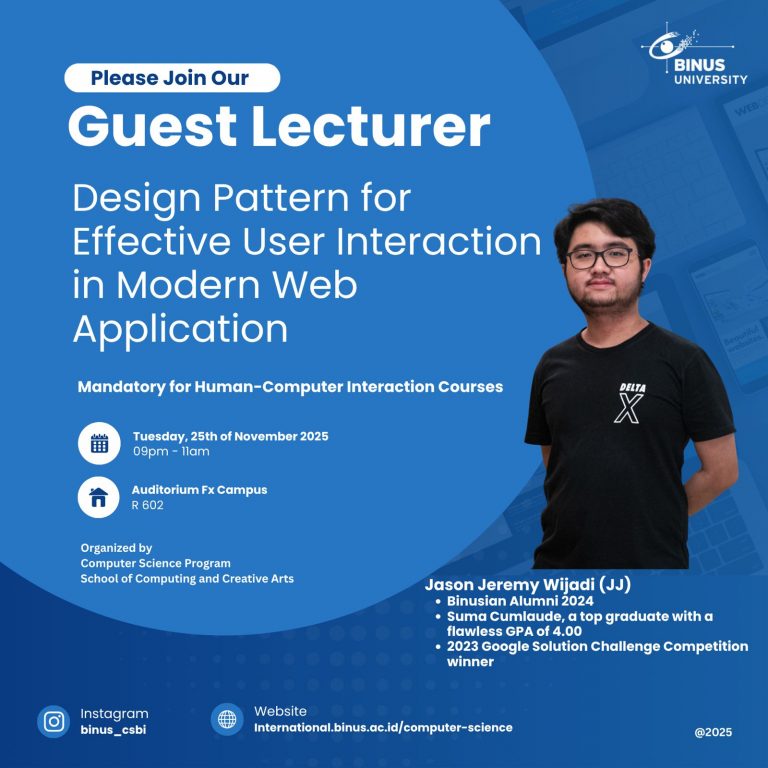 Guest Lecture Session: Design Pattern for Effective User Interaction in Modern Web Application