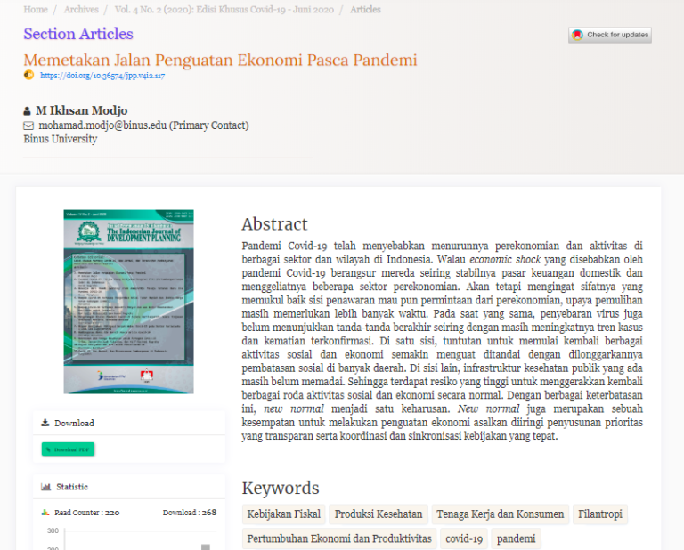 Mapping the Road to Strengthen the Economy Post Pandemic