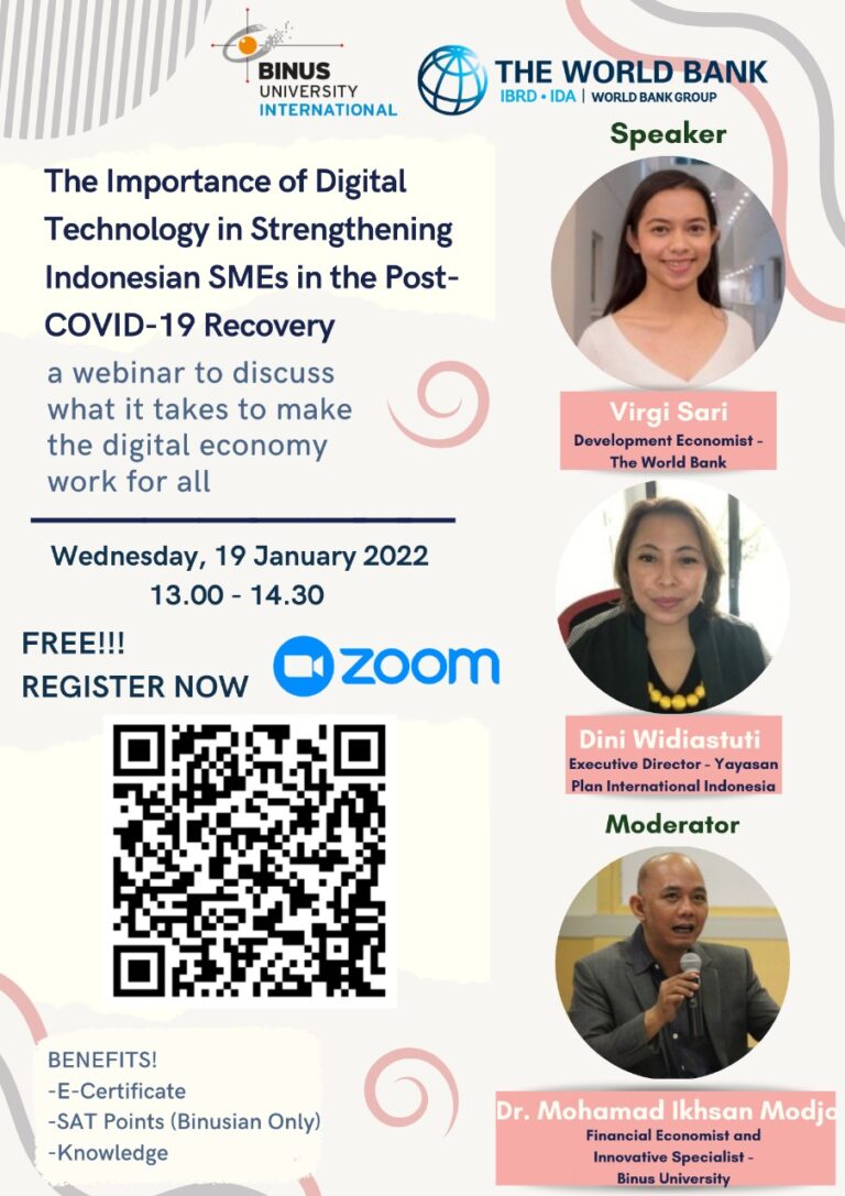 Webinar: The Importance of Digital Technology in Strengthening Indonesian SMEs in the Post-Covid-19 Recovery