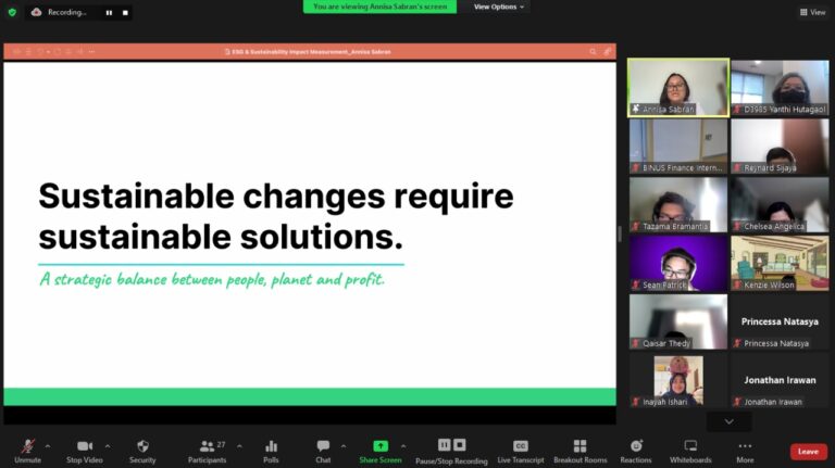 ESG & Sustainability Impact Measurement Guest Lecture