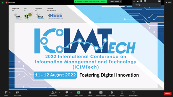 Paper Presentations at the 2022 ICIMTech