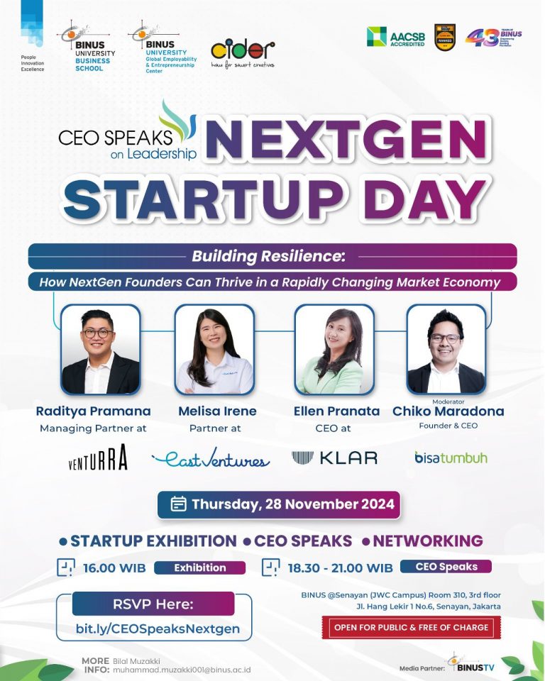 BINUS University International Hosts “NextGen Startup Day” to Empower Future Founders