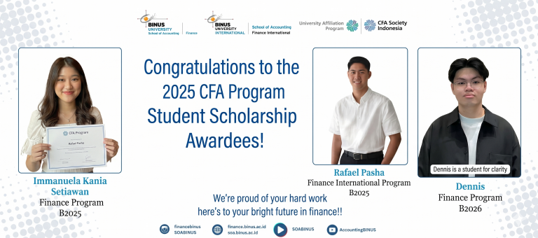 Excellence in Finance: BINUS University Celebrates 2025 CFA Program Student Scholarship Awardees