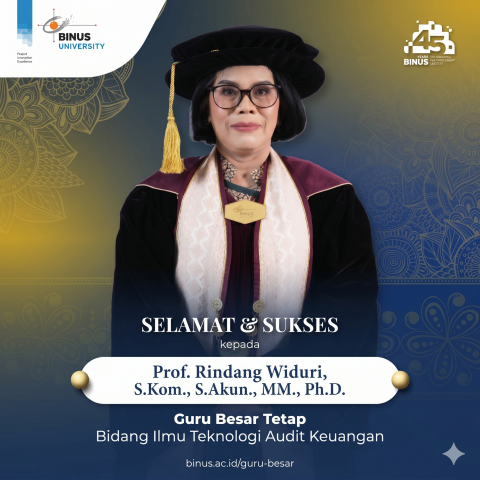 Audit 5.0: BINUS University Appoints Prof. Dr. Rindang Widuri as its 52nd Permanent Professor