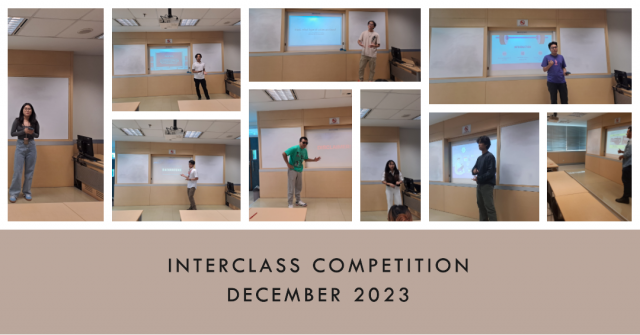 Interclass Testing Interclass Competition – December 2023 – Language Center