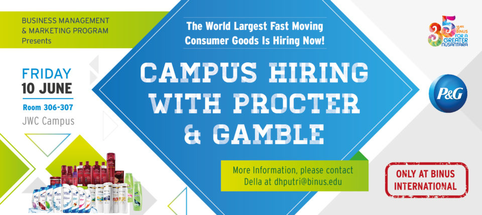 Campus Hiring With Procter & Gamble | BINUS International