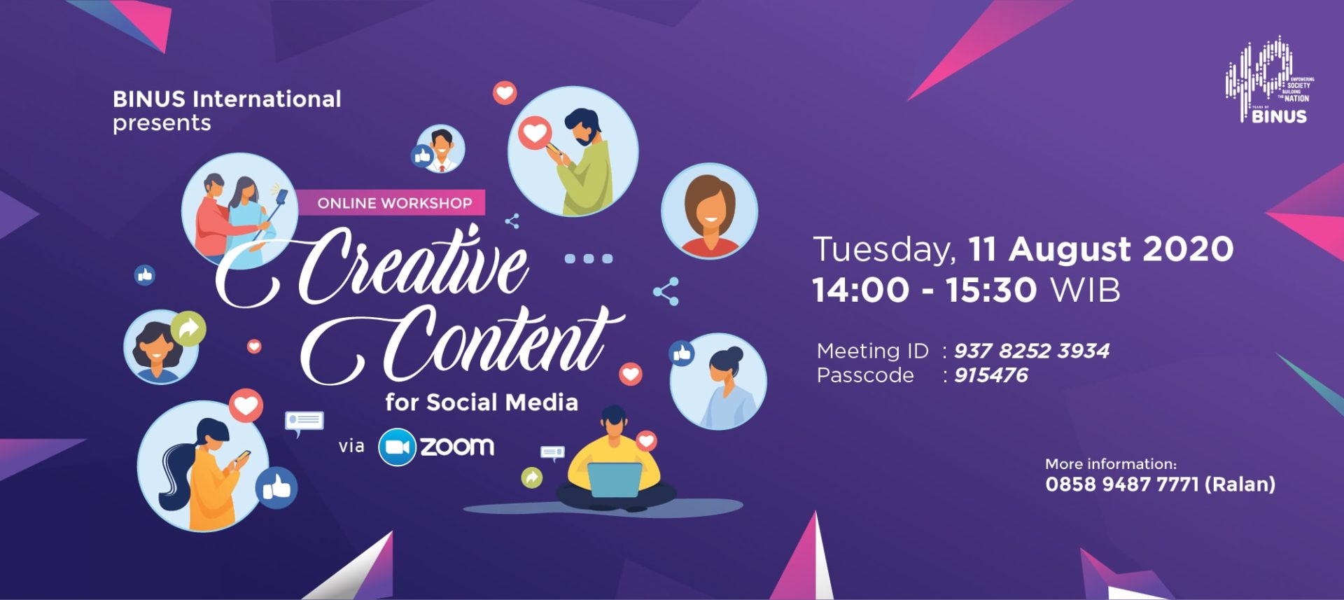 Online Workshop: Creative Content for Social Media | BINUS International